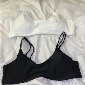 2 bathing suit tops